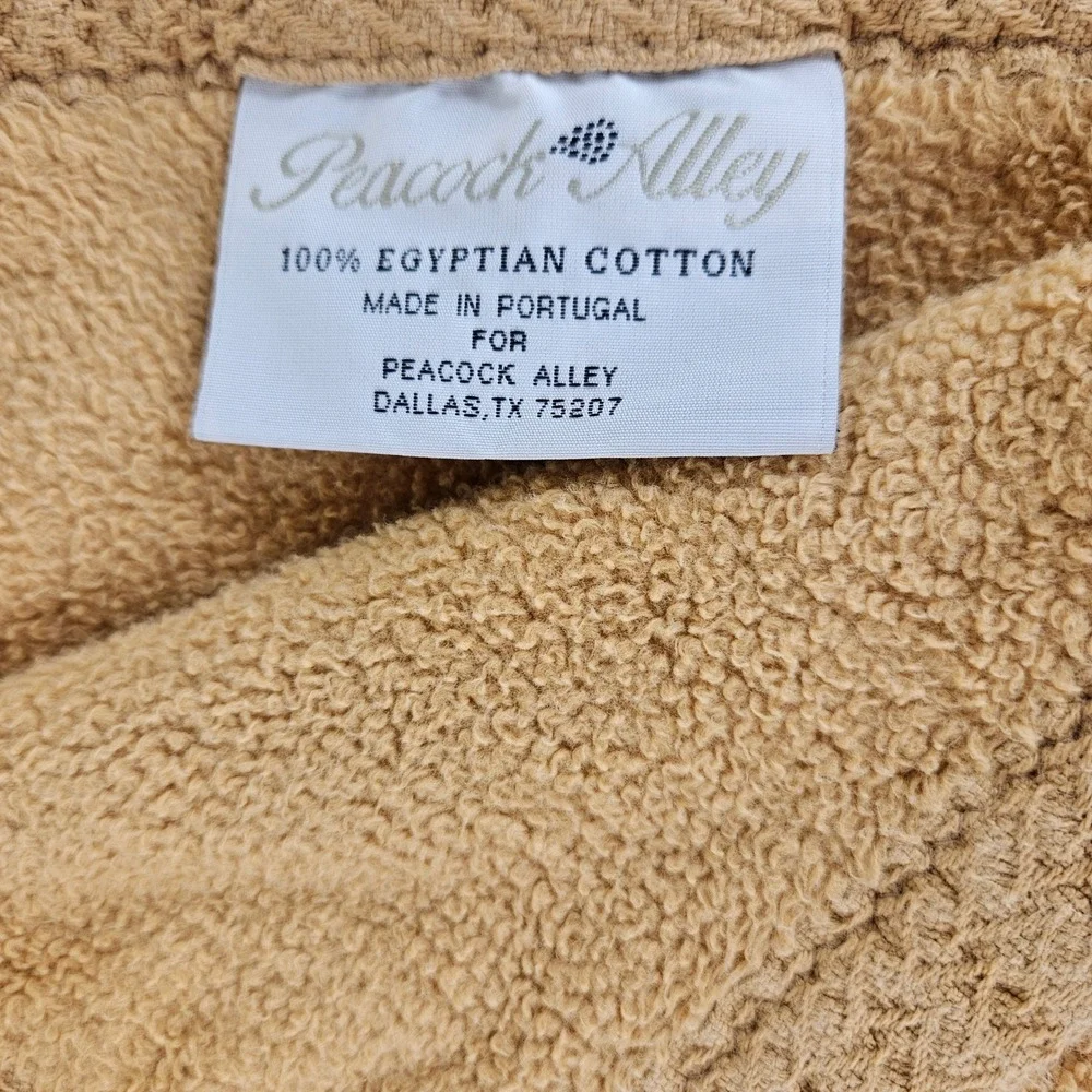 Peacock Alley 100% Egyptian Cotton All Seasons Throw Blanket Camel 51